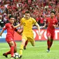 Piala AFC U-16 2018, Timnas Indonesia U-16 versus Australia, Senin (1/9/2018). (AFC)