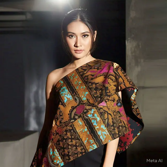 Gambar Model Atasan Batik Wanita Elegan
