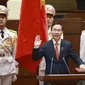 Vo Van Thuong dilantik sebagai presiden Vietnam di Majelis Nasional di Hanoi pada Kamis (2/3/2023). (Dok.&nbsp;Nhan Huu Sang/VNA/AP)