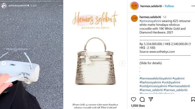 Beredar Foto Syahrini Tenteng Tas Hermes Senilai Rp5 Miliar,