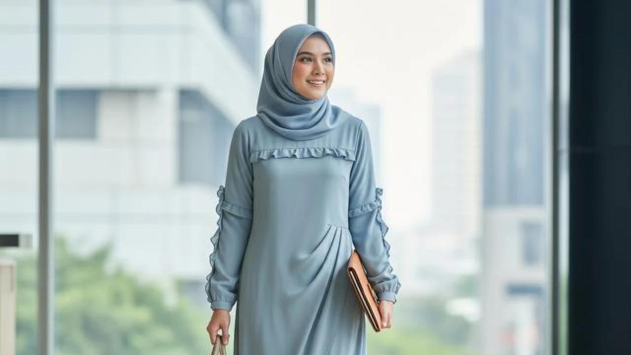 10 Inspirasi Gamis Kerja Elegan 2025: Praktis, Rapi, dan Profesional