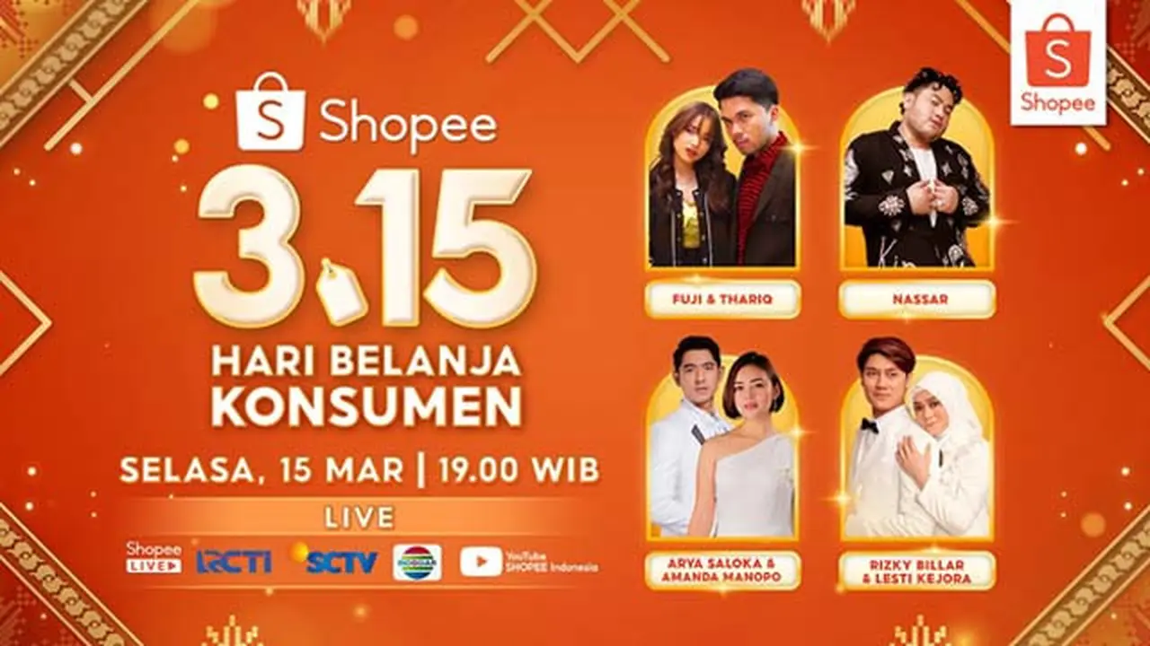 Momen Langka! Tiga Pasangan Artis Fenomenal Tampil di Shopee Hari Belanja Konsumen TV Show