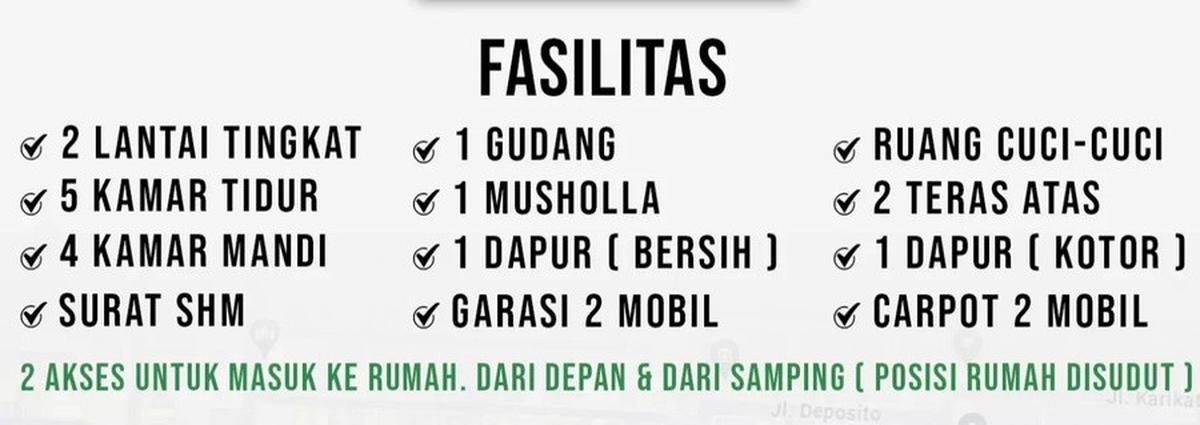 Rumah yang penuh kenangan ini dilengkapi dengan beberapa fasilitas penting.