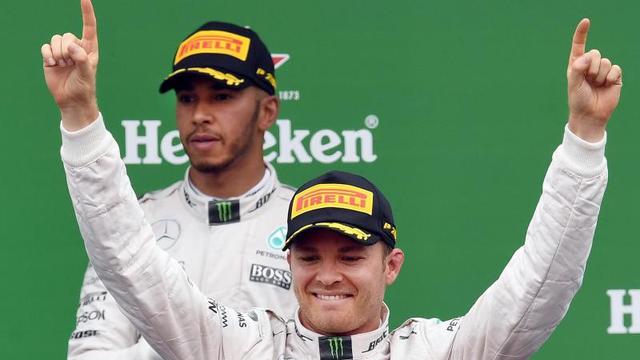 Nico Rosberg dan Lewis Hamilton 