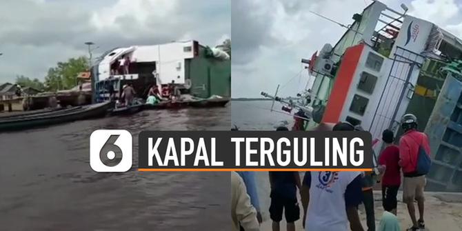 VIDEO: Viral Kapal Feri Alami Kecelakaan dan Terguling