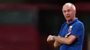 Selepas menangani timnas Inggris, Sven-Goran Eriksson kembali bertualang melatih sejumlah klub di Eropa hingga Asia. Bahkan, ia sempat juga melatih timnas Filipina pada 2018, sebelum akhirnya pergi pada 2019. (JOHANNES EISELE/AFP)