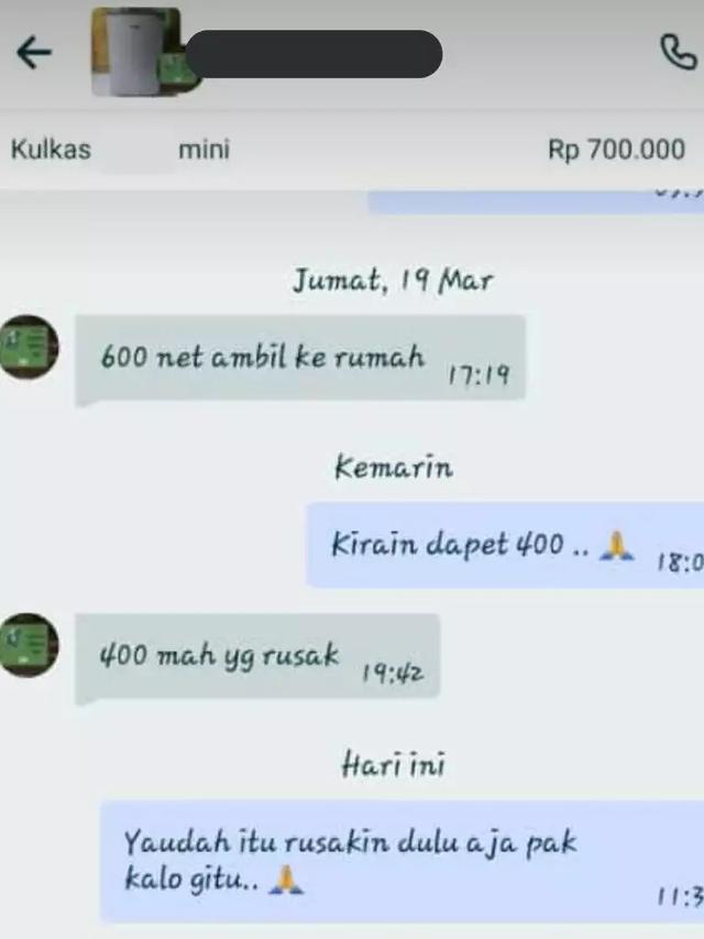 chat penjual pembeli