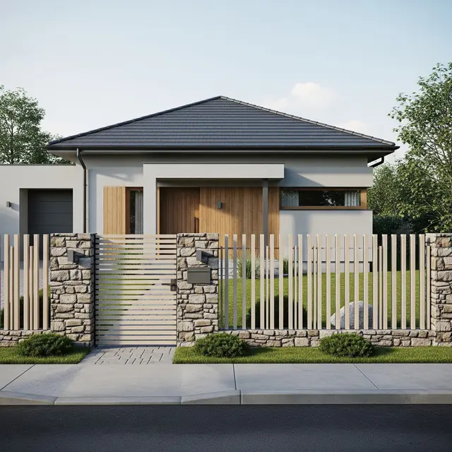 Model Pagar Rumah Subsidi yang Tidak Membuat Fasad Terasa Sesak (Image by Gemini AI)