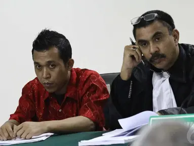 Sidang lanjutan untuk terdakwa Hendra Saputra kembali digelar di Pengadilan Tipikor Jakarta, Kamis (5/6/2014) (Liputan6.com/Faizal Fanani).