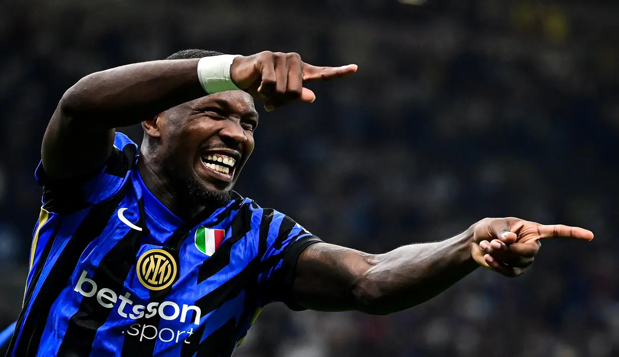 Dua gol Marcus Thuram pada menit ke-47 dan 56 melengkapi performa apik I Nerazzurri saat menjamu Atalanta. (Piero CRUCIATTI/AFP)