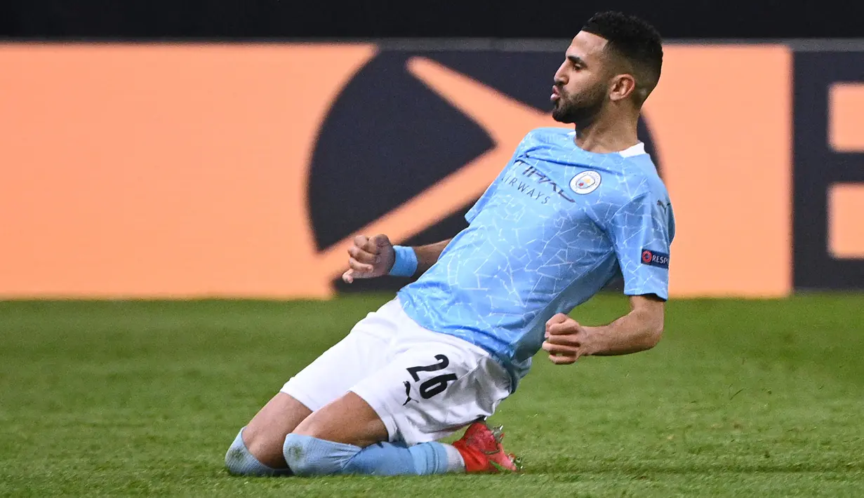 Riyad Mahrez. Manchester City mendatangkan Riyad Mahrez senilai 67,8 juta euro pada awal musim 2018/2019 setelah gemilang bersama Leicester City. Musim ini masih berpeluang membawa The Citizens merebut treble winners jika memenangi final Liga Champions melawan Chelsea. (AFP/Anne-Christine Poujoulat)
