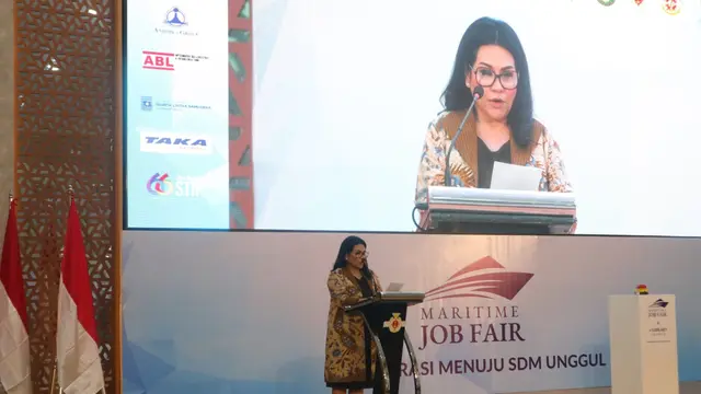 Ketua Umum INSA Carmelita Hartoto dalam Maritime Job Fair 2023