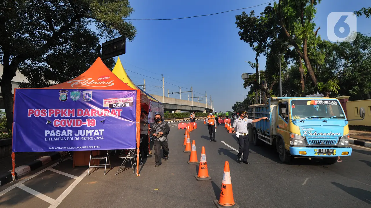 penyekatan kendaraan PPKM darurat