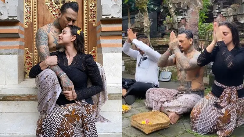 6 Momen Jerinx dan Nora Alexandra Jalani Ritual Melukat Pembersihan Diri