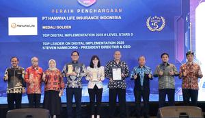 Hanwha Life meraih Top Digital Implementation 2025 Level Stars 5 dan Golden Trophy.