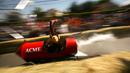 Salah satu peserta mengendarai kendaraannya dalam ajang balap mobil 'Kotak sabun' Red Bull Soapbox di Santiago, Chili, Minggu (27/11). Para pengemudi mengandalkan gaya gravitasi bumi karena kendaraan mereka tidak memiliki mesin. (REUTERS/Jonathan Faus)