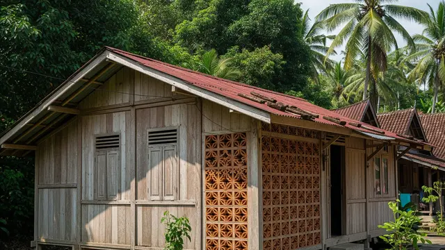 9 Rumah Desa Kombinasi Kayu dan Roster agar Lebih Adem, Ciptakan Hunian Estetik