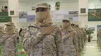 Angkatan pertama militer wanita di Kerajaan Arab Saudi. Dok: Twitter Kementerian Pertahanan Saudi @modgovksa