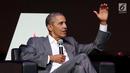 Presiden AS ke-44, Barack Obama saat menjadi pembicara dalam acara 4th Congress of Indonesian Diaspora di Kota Kasablanka, Jakarta, Sabtu (1/7). (Liputan6.com/Johan Tallo)