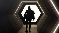 Siluet petenis Spanyol, Rafael Nadal, saat berjalan menuju lapangan pertandingan sebelum bertanding melawan petenis Republik Ceska, Lukas Rosol, dalam turnamen ATP World Tour Masters 1000 di Paris, Prancis, (4/11/2015). (AFP Photo/Miguel Medina)