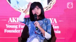 Young Fashion designer dan founder Kreasi Tuli Indonesia Akeyla Naraya saat diskusi dalam acara Cita dan Cipta Liputan6.com x Fimela di Shangri-La Hotel, Jakarta,  Rabu (31/7/2024). (Liputan6.com/Herman Zakharia)