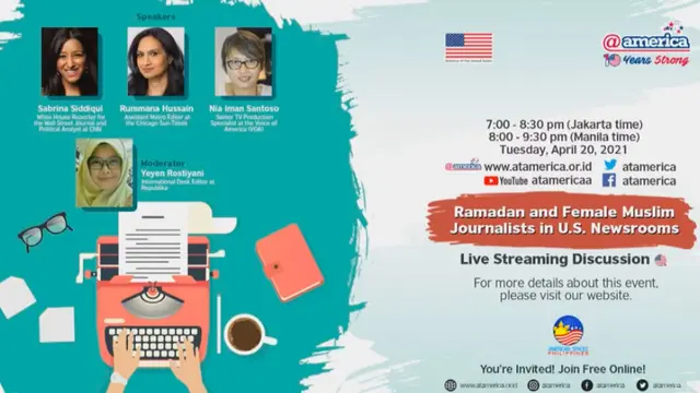 Acara diskusi daring 'Ramadan and Female Muslim Journalists in U.S. Newsrooms'
