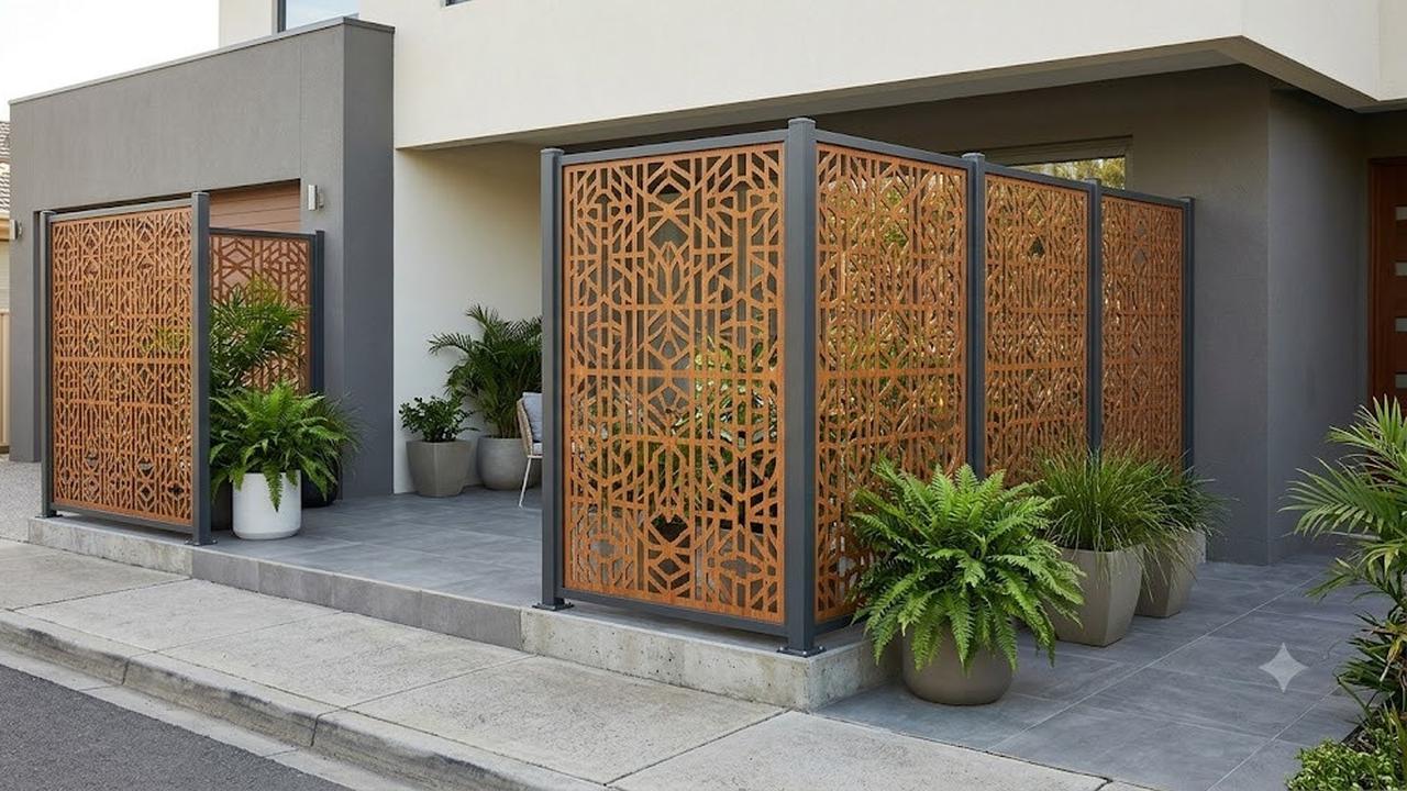 Kisi-Kisi Aluminium Bermotif Modern (AI Generated)