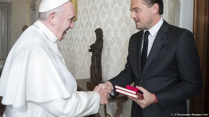 Leonardo DiCaprio dan Pope Francis