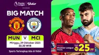 Jadwal dan Live Streaming Manchester United vs Manchester City di Vidio