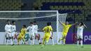 Gol semata wayang Timnas Malaysia U-17 dicetak oleh Fareez Danial pada menit ke-33 dari situasi tendangan sudut. (Bola.com/M Iqbal Ichsan)