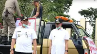 Wakil Wali Kota Bukittinggi, Irwandi (kanan) terindikasi terjangkit virus corona Covid-19 setelah menjalani rapid tes.
