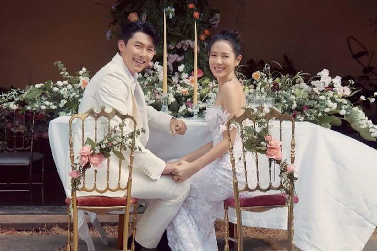 Foto pernikahan Hyun Bin dan Son Ye Jin. (Foto: Isntagram Stories yejinhand)