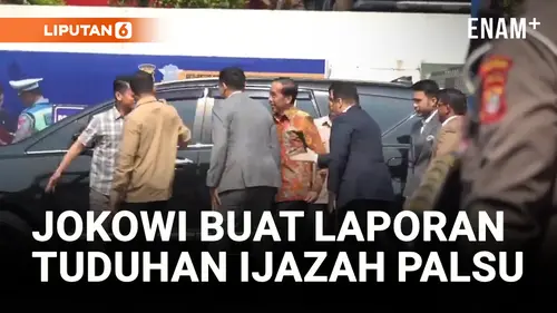 VIDEO: Setelah 25 Menit, Jokowi Keluar dari Gedung SPKT Lalu Diarahkan ke Ditreskrimum Polda