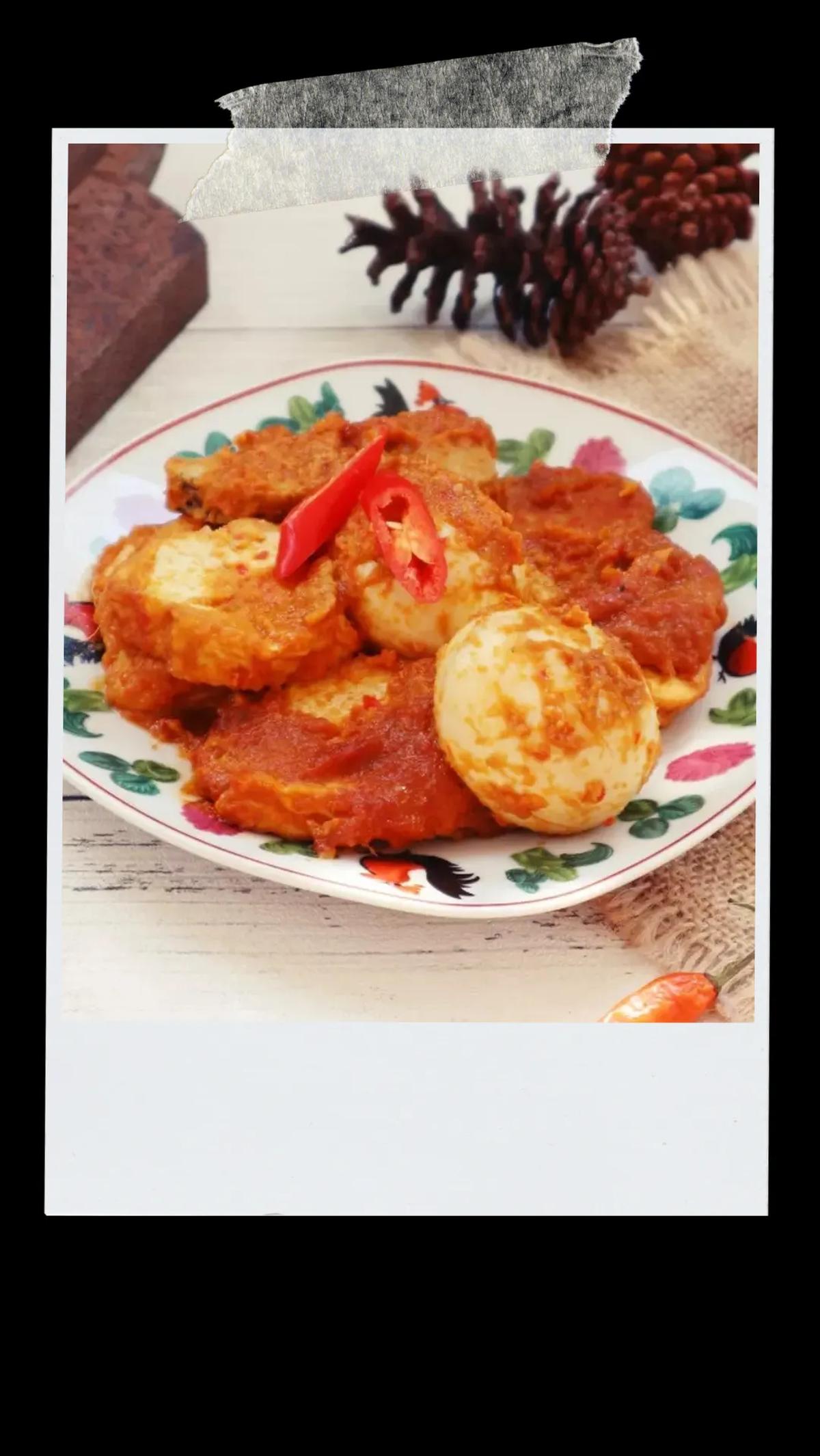 19. Resep Telur dan Tahu Bumbu Bali<br>