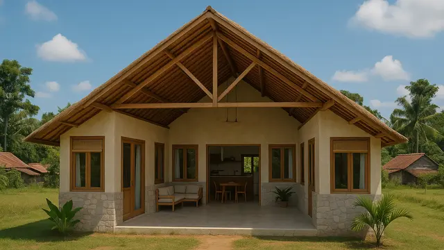 Desain Rumah Minimalis dengan 4 Kamar di Desa (Foto: ChatGPT)