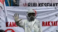 Ikatan Dokter Indonesia dan Organisasi Profesi pada Selasa Pagi 11 Juli 2023 Kembali Menggelar Demo di Depan Gedung DPR RI Jelang Disahkannya RUU Kesehatan Hari Ini (Ade Nasihudin Al Ansori/Liputan6.com)