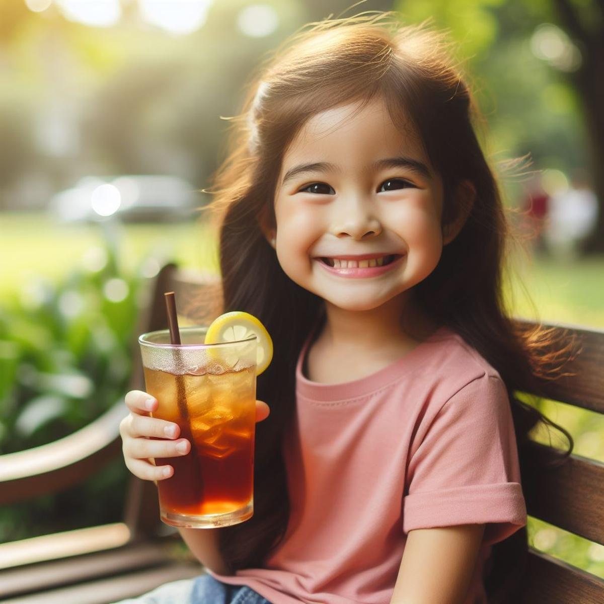 Ilustrasi Anak Minum Minuman Manis