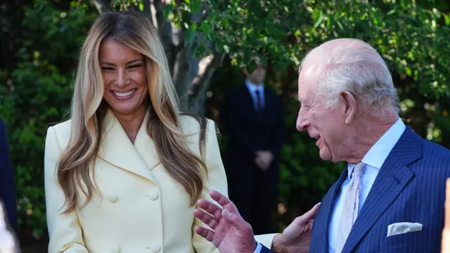 Dipopulerkan Kate Middleton, Melania Trump Pakai Busana Butter Yellow Sambut Raja Charles III dan Ratu Camilla di Gedung Putih