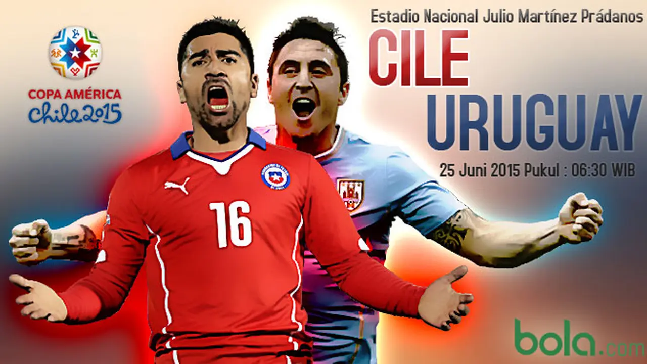 Preview Copa America 2015 Cile vs Uruguay Bola.com/samsul hadi