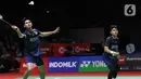 Dengan kemenangan ini, Leo/Danie melangkah ke perempatfinal Indonesia Open 2023. (Liputan6.com/Helmi Fithriansyah)