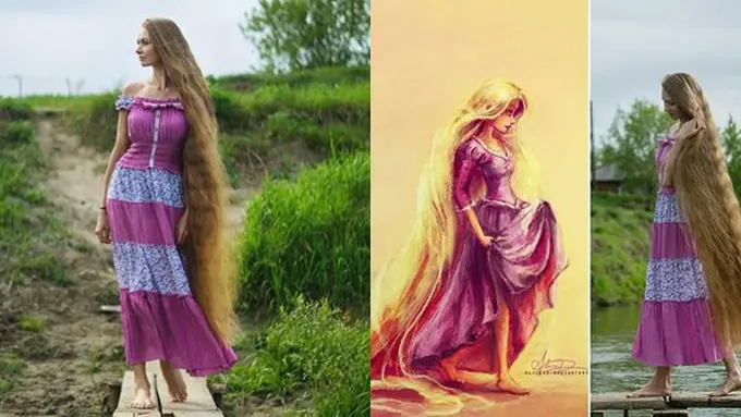 Tak pernah potong rambut 14 tahun/copyright instagram.com/dashik_gubanova