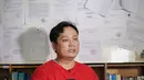 Tim kuasa hukum Wanipah, Iskandar Zulkarnaen meminta Presiden Jokowi untuk meminta pemerintah China membatalkan hukuman terhadap TKI Wanipah, di Kantor Sekretariat Serikat Pekerja Indonesia Luar Negeri (SPILN), Minggu (17/5). (Liputan6.com/Faizal Fanani)