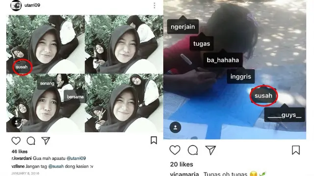 Mengalami keadaan susah karena bernama Susah.