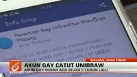 Mahasiswa Brawijaya menilai akun grup gay mencoreng nama almamater di masyarakat.