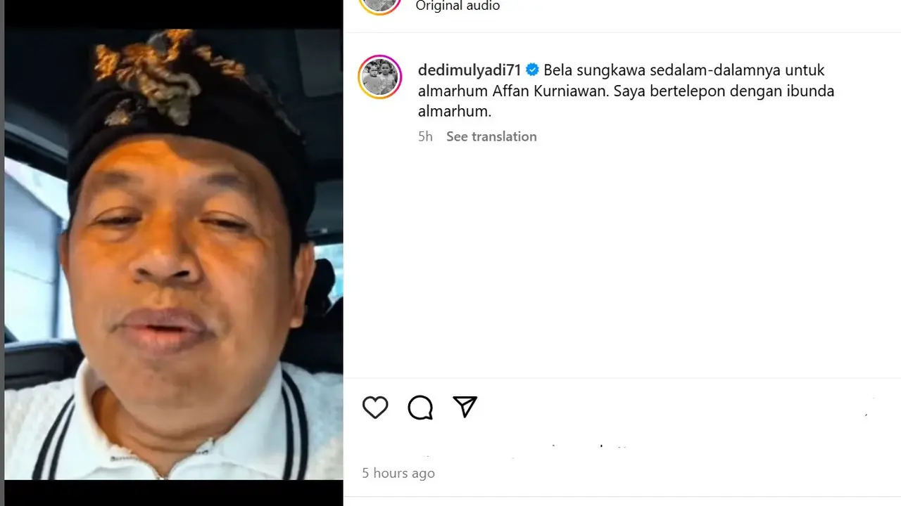 Gubernur Jawa Barat atau Gubernur Jabar Dedi Mulyadi menghubungi langsung ibunda almarhum Affan Kurniawan, Herlina, Jumat 29 Agustus 2025.