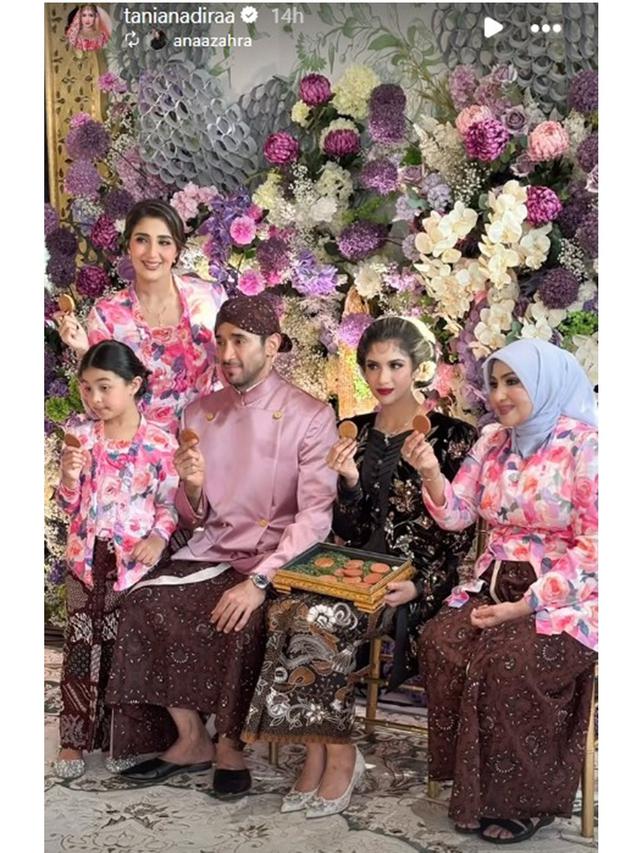 6 Potret Tania Nadira di Pengajian & Siraman Adik Ipar, Pakai Gamis dan Kebaya