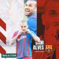 Barcelona - Ilustrasi Dani Alves (Bola.com/Adreanus Titus)
