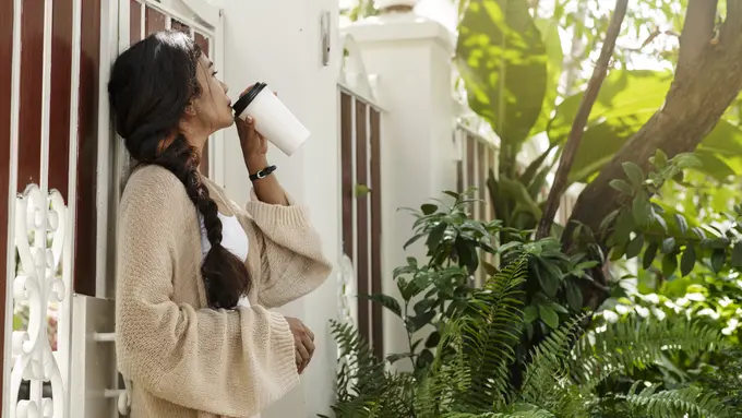 Taman hias di rumah kecil