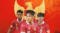 Timnas Indonesia - Zanadin Fariz, Marselino Ferdinan, Rabbani Tasnim (Bola.com/Decika Fatmawaty)