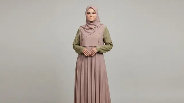 Gamis Ceruti Plisket "Wudhu-Friendly Zipper"